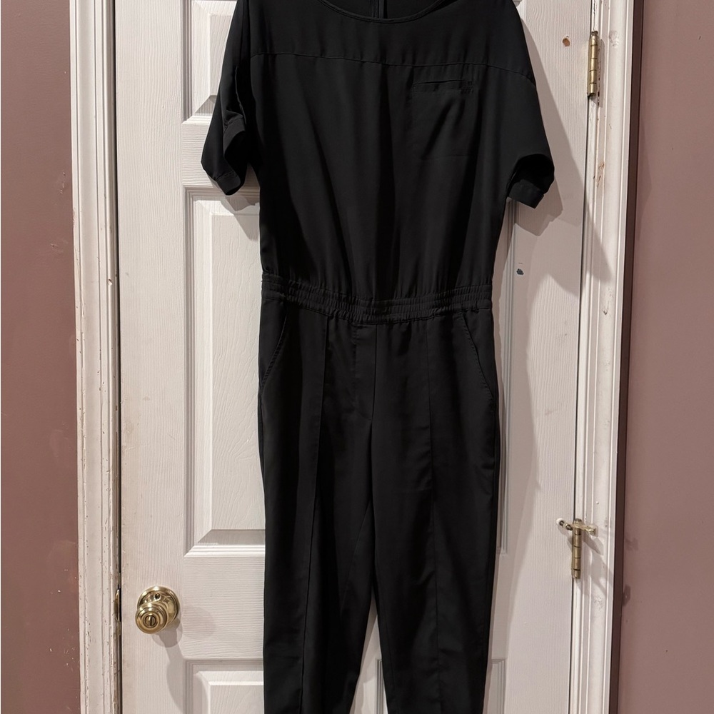 Gray Short Sleeve Jumpsuit